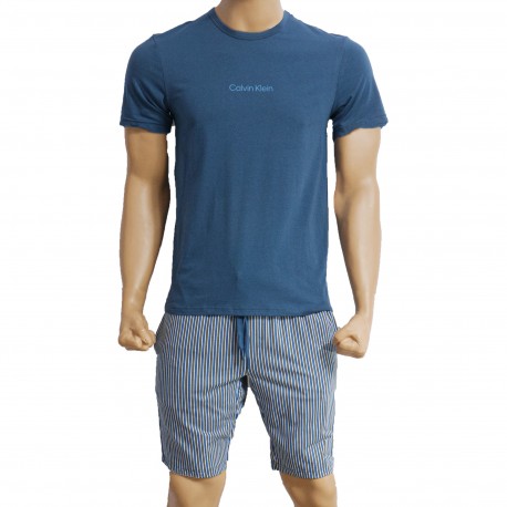  Shorts Pyjama Set Modern Structure - blue - CALVIN KLEIN *NM2177E-1MV 