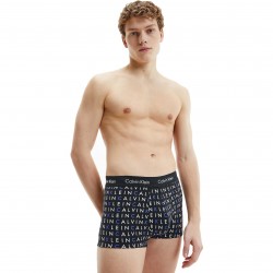  Set of 3 boxers low waist Cotton Stretch - blue, black and purple - CALVIN KLEIN *U2664G-1WH 