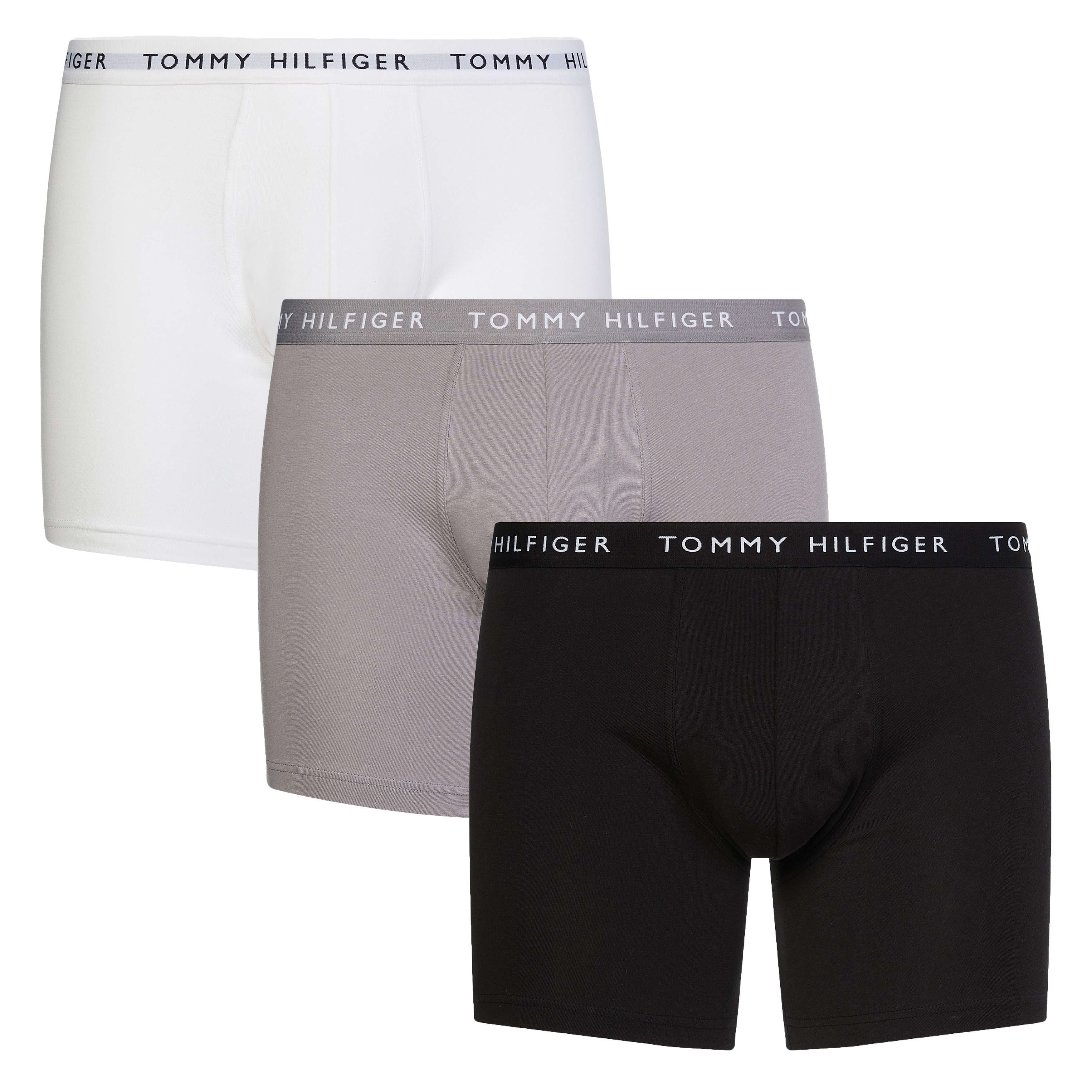 3-Pack Essential Boxer Briefs Tommy - black, grey and white - Tommy