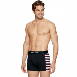  Lot de 2 boxers rayé rose et uni - EDEN PARK E658G19-E83 