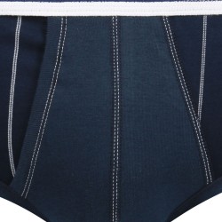  Slip taille haute ouvert Coton mercerisé Eminence - marine - EMINENCE 0101-5521  