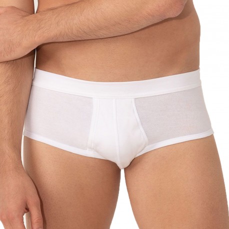 Essentials Slip en Coton sans étiquette Homme, Lot de 7, Blanc, XS :  : Mode