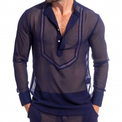  Chantilly Navy Blue - Tunic Shirt - L'HOMME INVISIBLE HW143-CHA-049 