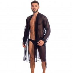  Chantilly Noir - Robe de Chambre Kimono - L'HOMME INVISIBLE HW140-CHA-001 