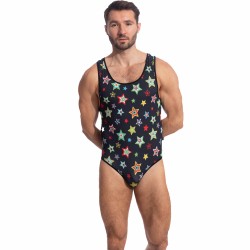  Psychedelic Stars - Bodysuit String - L'HOMME INVISIBLE HW164-ST1 