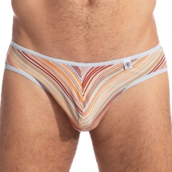  Orange Stripes - Mini Briefs - L'HOMME INVISIBLE UW22-MU4 