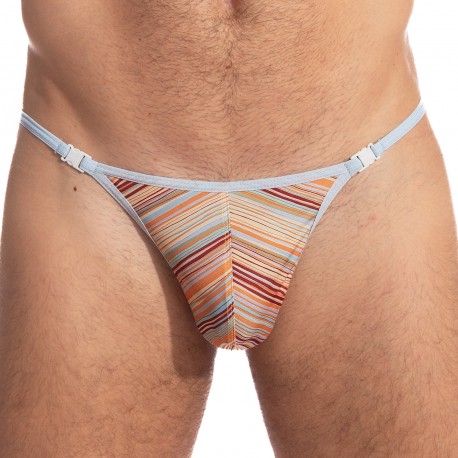  Rayures Orange - String Striptease - L'HOMME INVISIBLE MY21X-MU4 