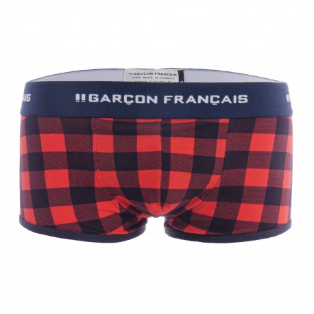  Boxer Bûcheron blanc - GARÇON FRANÇAIS SHORTY18-BUCHERON ROUGE 