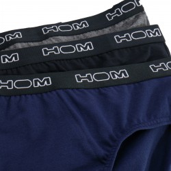  Juego de 3 calzoncillos HOM Boxerlines - gris, navy y negro - HOM 402467-V002 