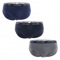  Boxerlines HOM Slips 3er Set - grau, navy und schwarz - HOM 402467-V002 