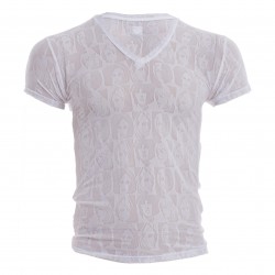  Picasso White - V Neck Shirt - L'HOMME INVISIBLE MY73-PIC-002 