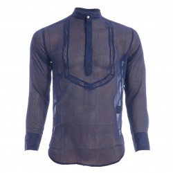  Chantilly Navy Blue - Tunic Shirt - L'HOMME INVISIBLE HW143-CHA-049 