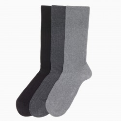  Lot de 3 paires de chaussettes HOM Triple Pack Coton - noir et gris - HOM 405639-V001 