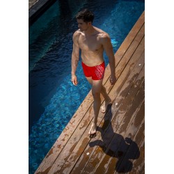  Boxer de bain HOM Winner - rouge - HOM 402528-00PA 