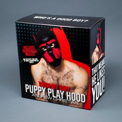  TROPHY BOY Puppy Play Hood Andrew Christian - red - ANDREW CHRISTIAN 8594-BLKRD 