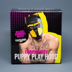  TROPHY BOY Puppy Play Hood Andrew Christian - yellow - ANDREW CHRISTIAN 8594-BLKYW 