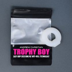  TROPHY BOY Cockring Easy Grip avec Anti-Roll Andrew Christian - blanc - ANDREW CHRISTIAN 8530-WHT 