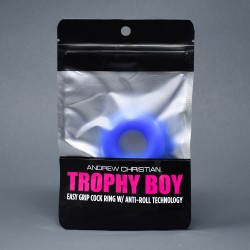  TROPHY BOY Cockring Easy Grip avec Anti-Roll Andrew Christian - blu royal - ANDREW CHRISTIAN 8530-ROY  