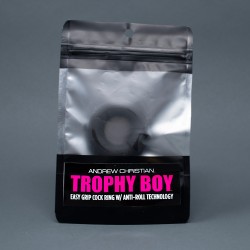  TROPHY BOY Cockring Easy Grip avec Anti-Roll Andrew Christian - noir - ANDREW CHRISTIAN 8530-BLK 