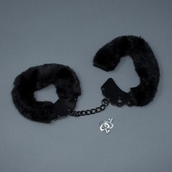  TROPHY BOY Fuzzy Handcuffs Andrew Christian - ANDREW CHRISTIAN 8644-BLK 
