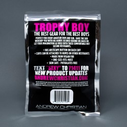  TROPHY BOY Fuzzy Handcuffs Andrew Christian - ANDREW CHRISTIAN 8644-BLK 