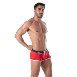 Boxer corti, bagno Shorty del marchio TOF PARIS - Boxer da bagno Holidays TOF PARIS - rosso - Ref : TOF247R