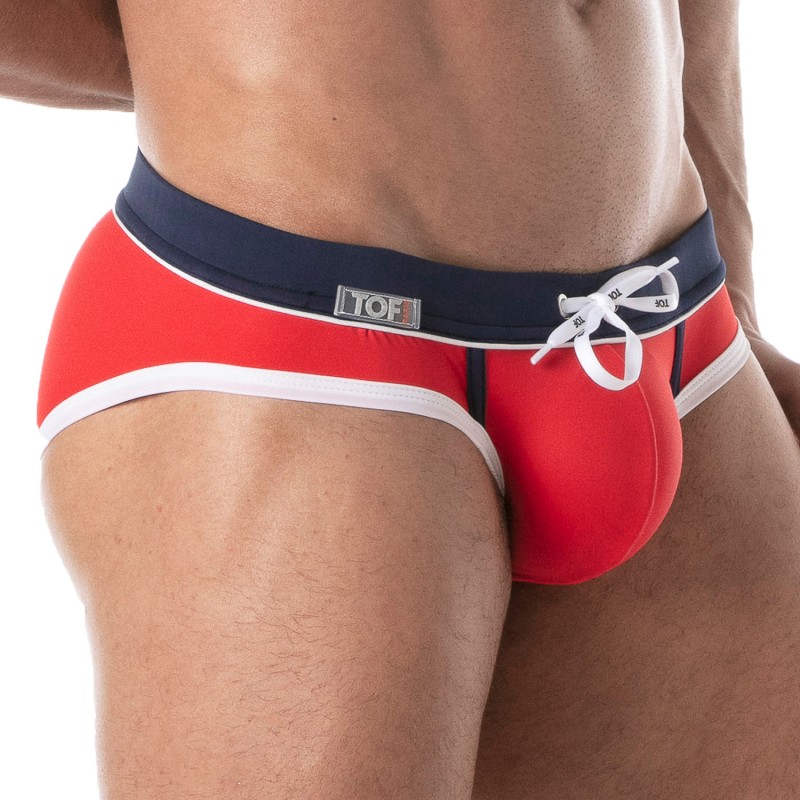 Bath Brief of the brand TOF PARIS - Holidays Swim Briefs TOF PARIS - red - Ref : TOF248R