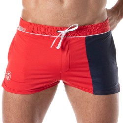 Short de bain de la marque TOF PARIS - Short de bain Holidays Tof Paris - rouge - Ref : TOF251R