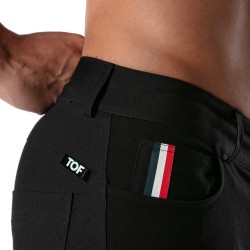 Pantaloni del marchio TOF PARIS - Chino Patriot - Pantaloni neri - Ref : TOF217N