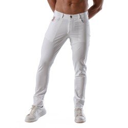 Pantaloni del marchio TOF PARIS - Chino Patriot - Pantaloni bianco - Ref : TOF217B