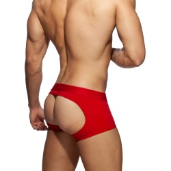 Shorts Boxer, Shorty de la marca AD FÉTISH - Boxer Bottomless Fetish - rojo - Ref : ADF93 C06