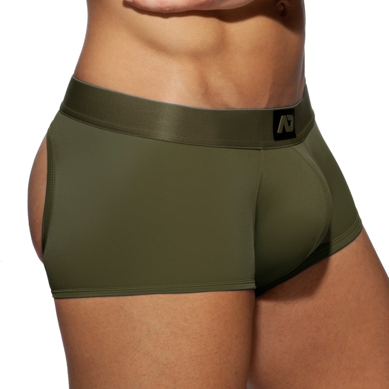 Shorts Boxer, Shorty de la marca AD FÉTISH - Boxer Bottomless Fetish - caqui - Ref : ADF93 C12