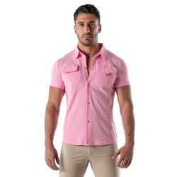 Camisa de la marca TOF PARIS - Camiseta de manga corta Patriot Tof Paris - Rosa - Ref : TOF219P