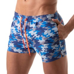 Bath Shorts of the brand TOF PARIS - Iconic Swim Shorts Tof Paris - Blue Camouflage - Ref : TOF209BU