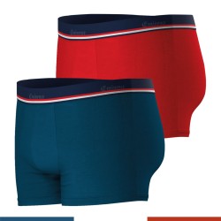 Boxer, shorty de la marque EMINENCE - Lot de 2 boxers homme Fait en France Eminence - rouge et bleu - Ref : LW01 2310