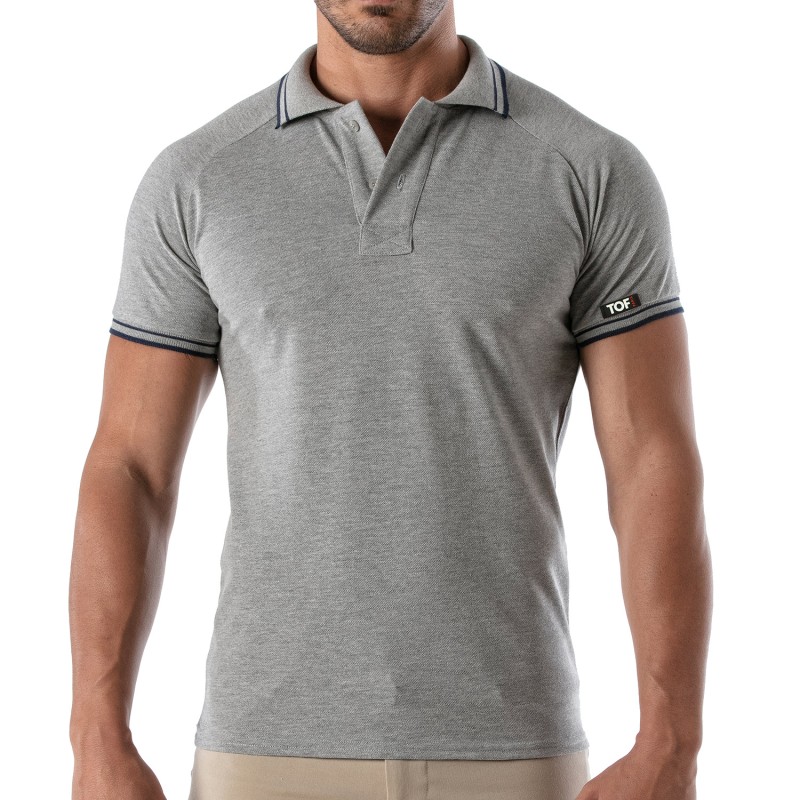 Polo of the brand TOF PARIS - Polo Patriot Tof Paris - Grey - Ref : TOF220G