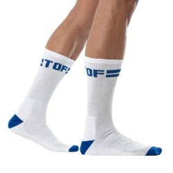 Socken der Marke TOF PARIS - Sport Tof Paris Socken - Weiß/royal blau - Ref : TOF232BBUR