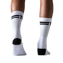 Chaussettes & socquettes de la marque TOF PARIS - Chaussettes Sport Tof Paris - Blanc/noir - Ref : TOF232BN