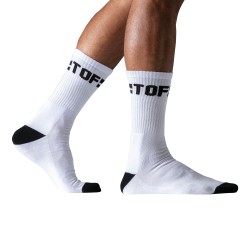 Chaussettes & socquettes de la marque TOF PARIS - Chaussettes Sport Tof Paris - Blanc/noir - Ref : TOF232BN