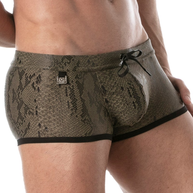 Boxer corti, bagno Shorty del marchio TOF PARIS - Boxer mare Splendid Tof Paris - Cachi - Ref : TOF263K