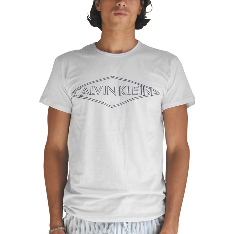 Mangas cortas de la marca CALVIN KLEIN - T-shirt Losange Logo - Ref : M5546E 100