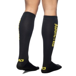 Socks of the brand ADDICTED - Black-yellow ADDICTED socks - Ref : AD381 C03 