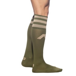 Socks of the brand ADDICTED - Long socks AD - khaki - Ref : AD382 C12