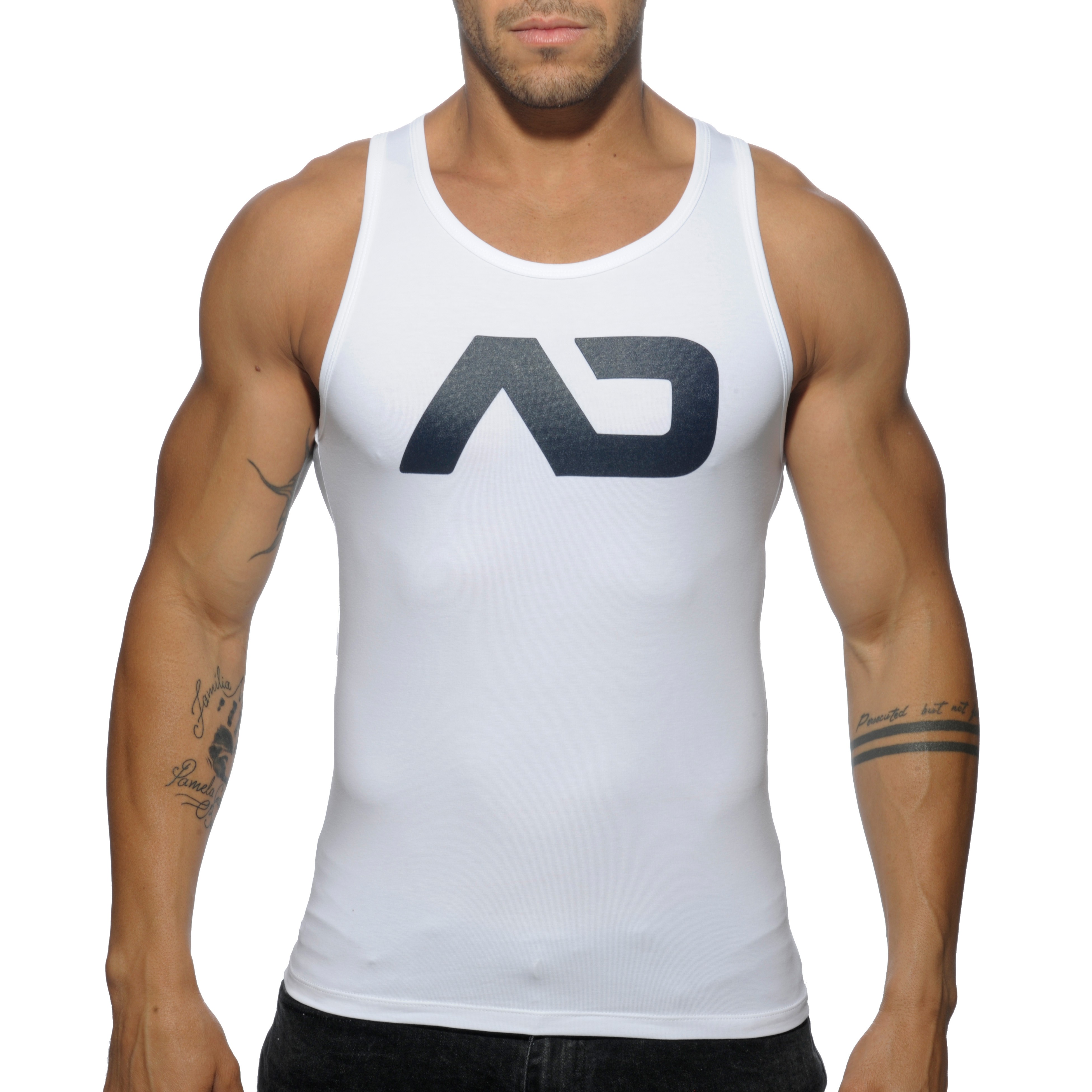 BASIC tank top - white - ADDICTED : sale of Tank top for men ADDICT...