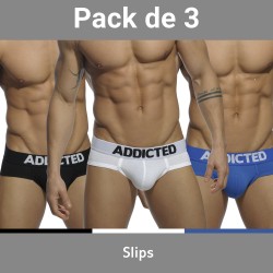 Slip der Marke ADDICTED - Lot von 3 slips Basic - Ref : AD420P