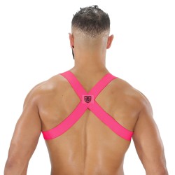 Harnais de la marque TOF PARIS - Harnais Elastique Party Boy Tof Paris - Rose fluo - Ref : H0018PF