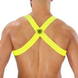 Harnais de la marque TOF PARIS - Harnais Elastique Party Boy Tof Paris - Jaune fluo - Ref : H0018JF