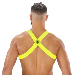 Harnais de la marque TOF PARIS - Harnais Elastique Party Boy Tof Paris - Jaune fluo - Ref : H0018JF