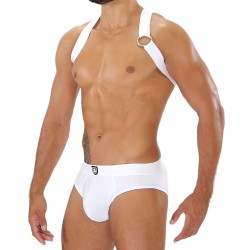 Imbracatura del marchio TOF PARIS - Imbracatura Elastic Party Boy Tof Paris - Bianco - Ref : H0018B