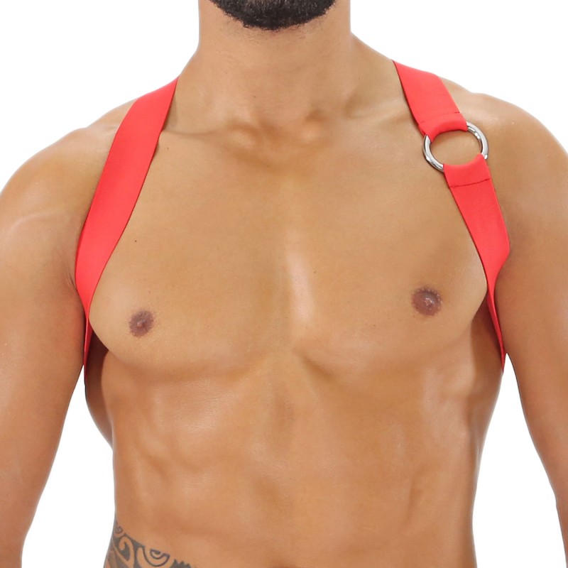 Harness of the brand TOF PARIS - Party Boy Elastic Harness Tof Paris - Red - Ref : H0018R